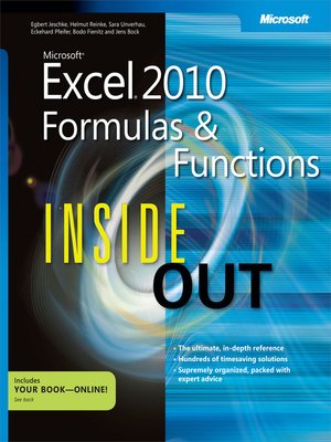 cover image of Microsoft&#174; Excel&#174; 2010 Formulas and Functions Inside Out